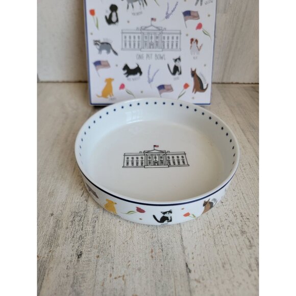 White House one pet bowl cat dog unique home decor figure - Picture 2 of 11